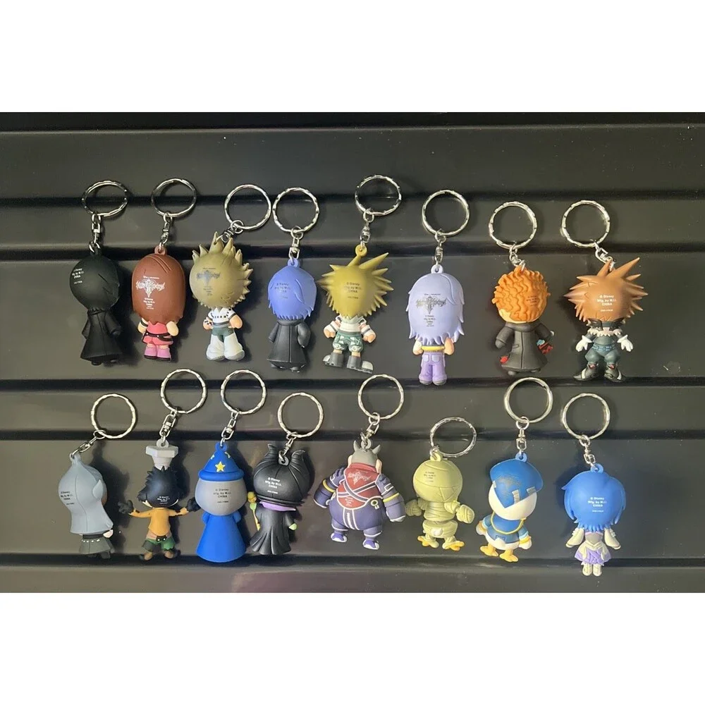 Figural Disney KINGDOM HEARTS II Mystery Blind Bag Keyring (Lot of 16) NWOT
